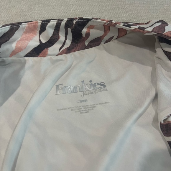 Frankies Bikinis zebra print bikini keyhole top - Picture 4 of 4